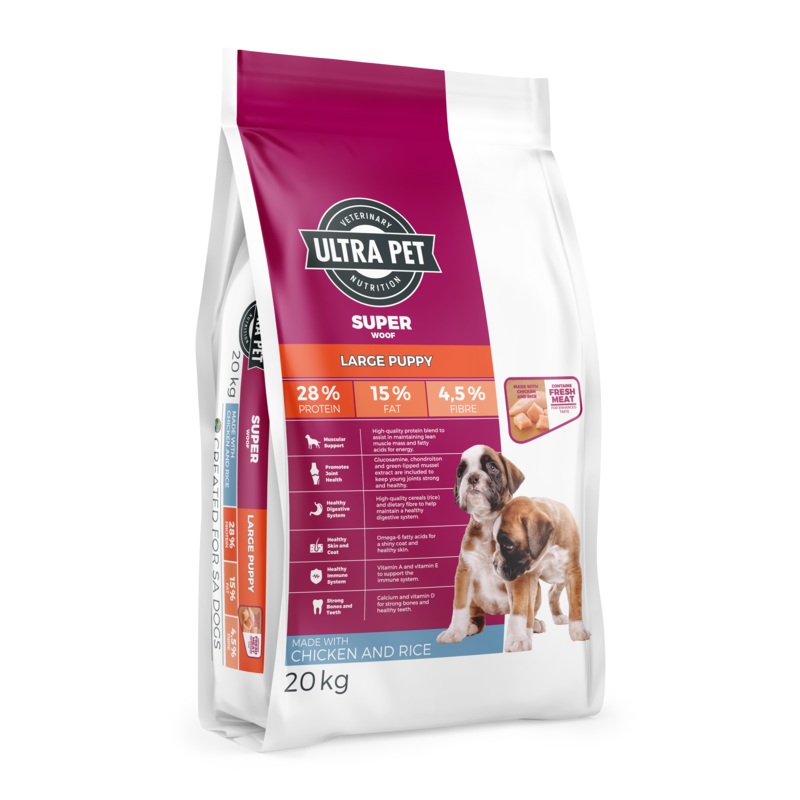 Ultra Pet Superwoof Large Breed Puppy Chicken & Rice Dry Dog Food