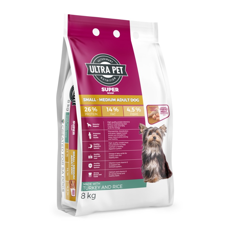 Ultra Pet Superwoof Small/Medium Adult Turkey & Rice Dry Dog Food