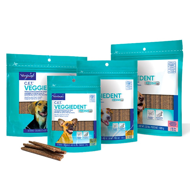 Virbac Veggiedent FR3SH [A Natural Plant Based Chewy Treat Alternative]