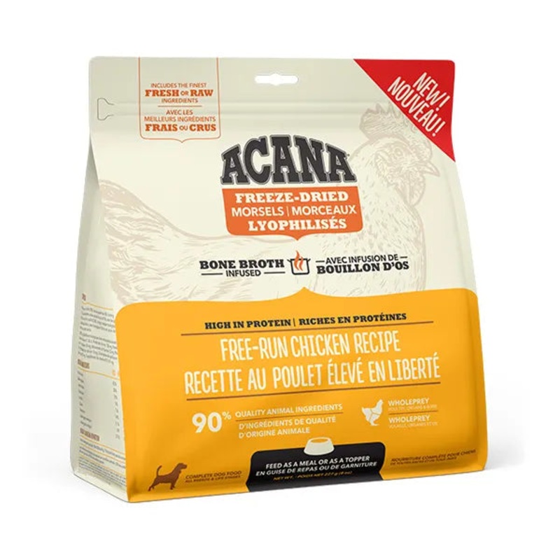 Acana Bone Broth Infused Freeze-Dried Morsels for Dogs - Free-Run Chicken Recipe