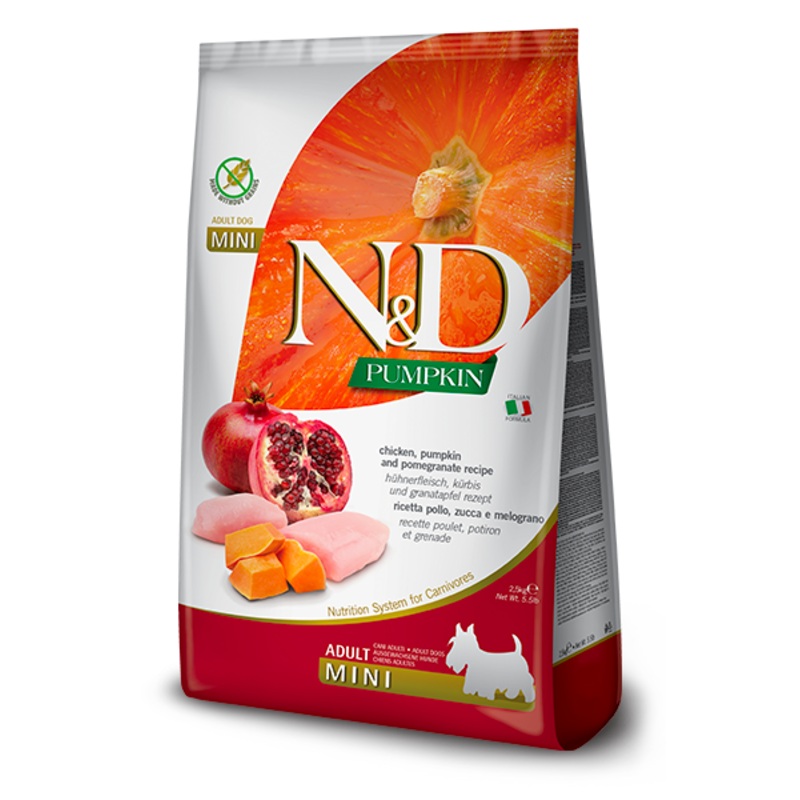 Farmina N&D Pumpkin Canine Adult Mini Dog Food Formula - Chicken and Pomegranate