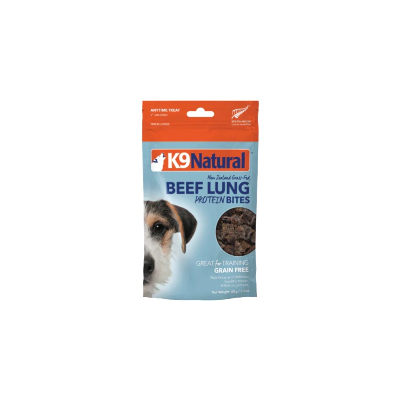 K9 Natural Beef Lung Protein Bites Dog Treats