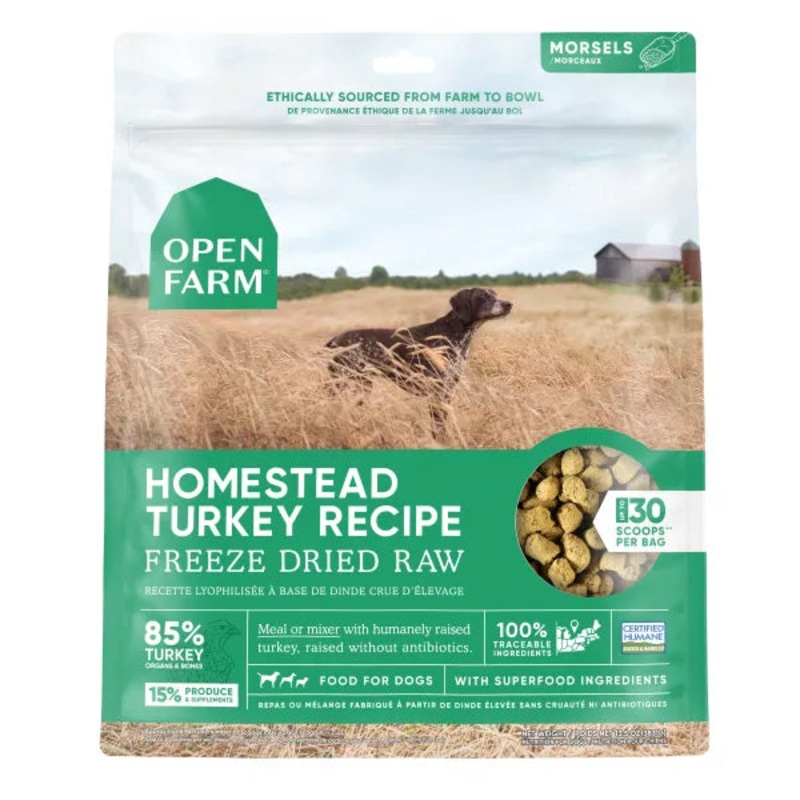 Open Farm Freeze Dried Raw Dog Food - Homestead Turkey Recipe