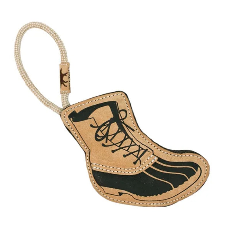 Tall Tails Natural Leather Bean Boot Tug Dog Toy