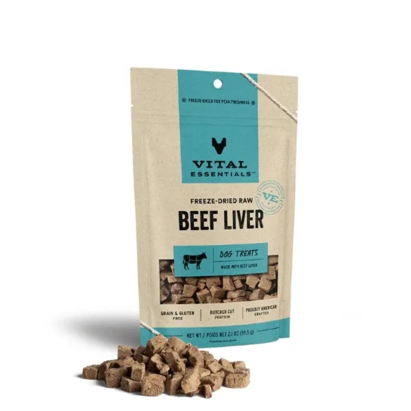 Vital Essentials Freeze-Dried Raw Dog Treats - Beef Liver