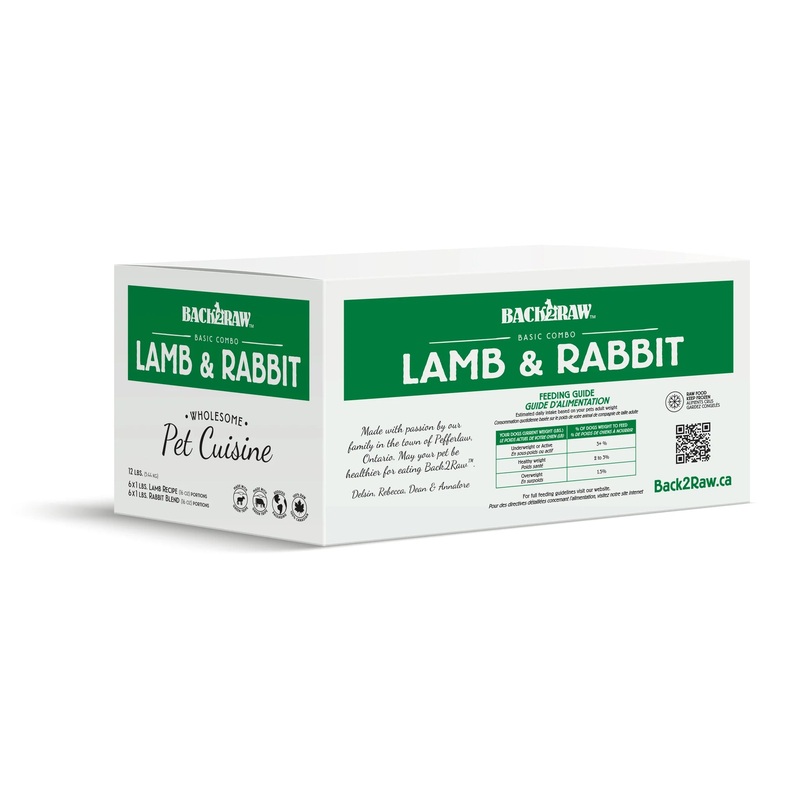 Back 2 Raw BASIC LAMB / RABBIT COMBO (12LB BOX)