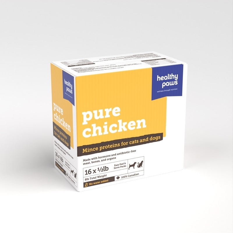 Healthy Paws Pure Chicken  Raw Pet Food Minces