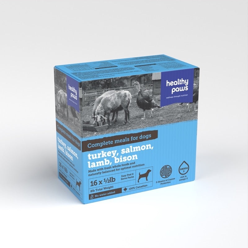 Healthy Paws Turkey, Salmon, Lamb, Bison  Canine Complete