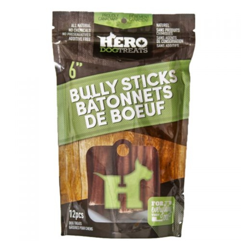Hero Bully Sticks 6  12 Pack