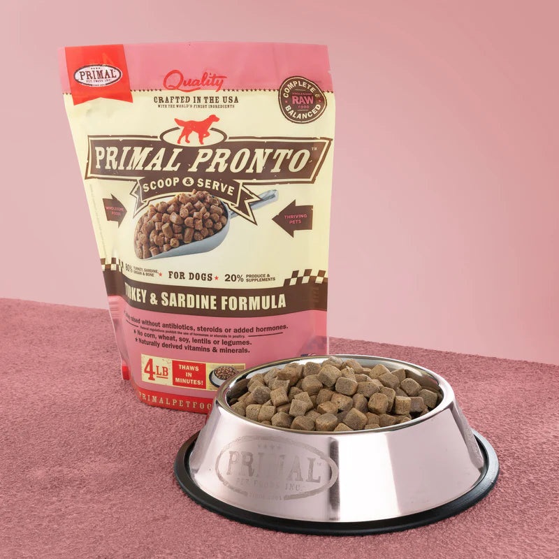 PRIMAL CANINE RAW FROZEN PRONTO TURKEY AND SARDINE