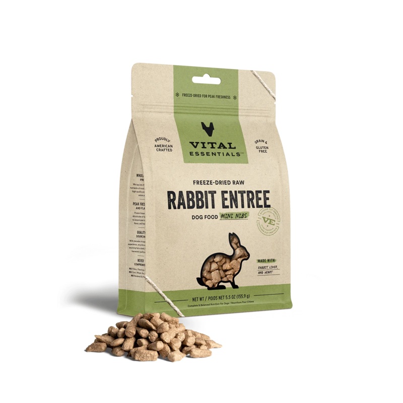 Vital Essentials FREEZE-DRIED RAW RABBIT ENTREE