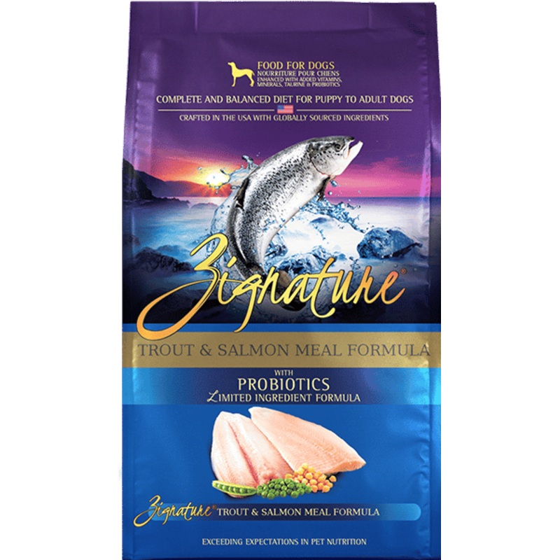 ZIGNATURE TROUT & SALMON MEAL FORMULA DOG FOOD