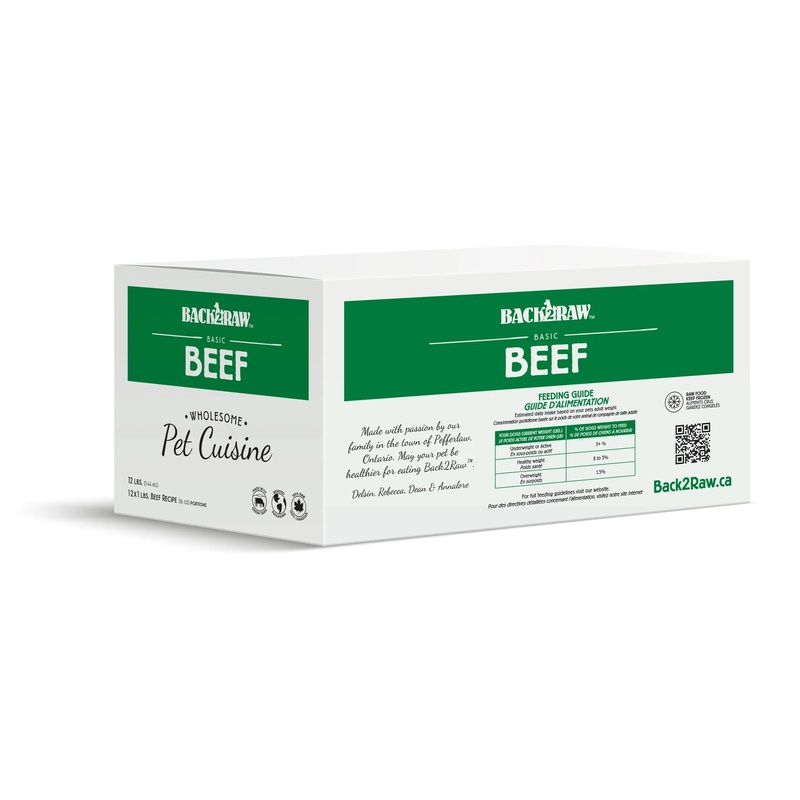 Back 2 Raw BASIC BEEF RECIPE (12LB BOX) BASIC BEEF - 12LB