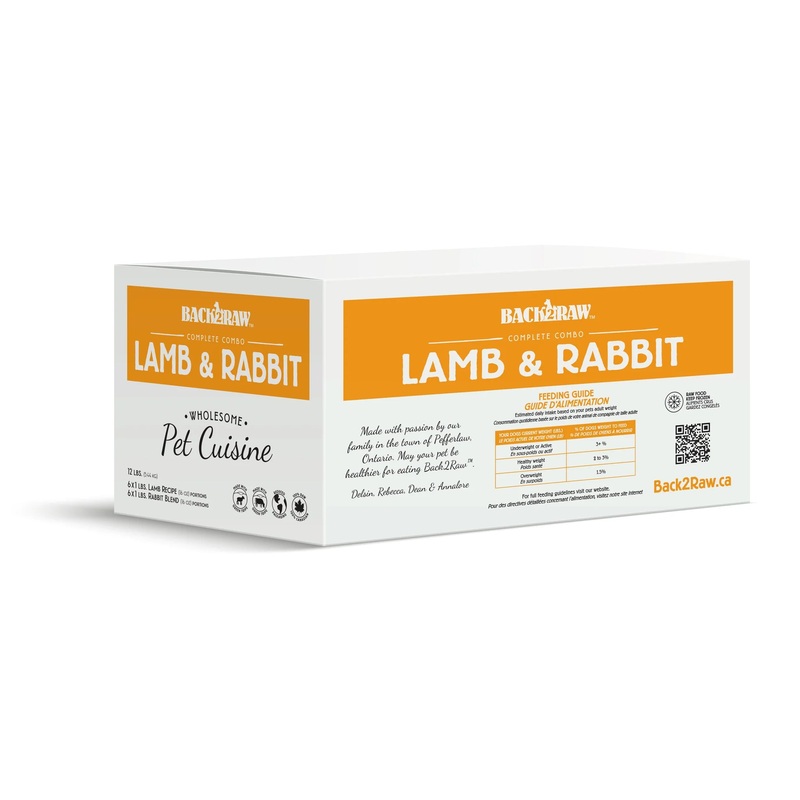 Back 2 Raw COMPLETE LAMB / RABBIT COMBO (12LB BOX)