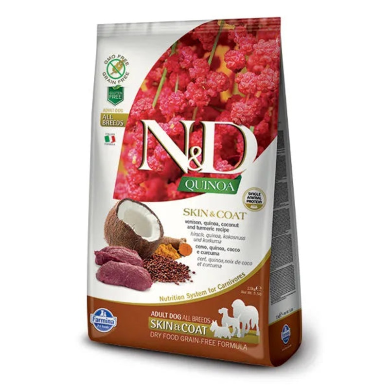 Farmina N&D Quinoa Functional Canine Dog Food - Skin & Coat Venison