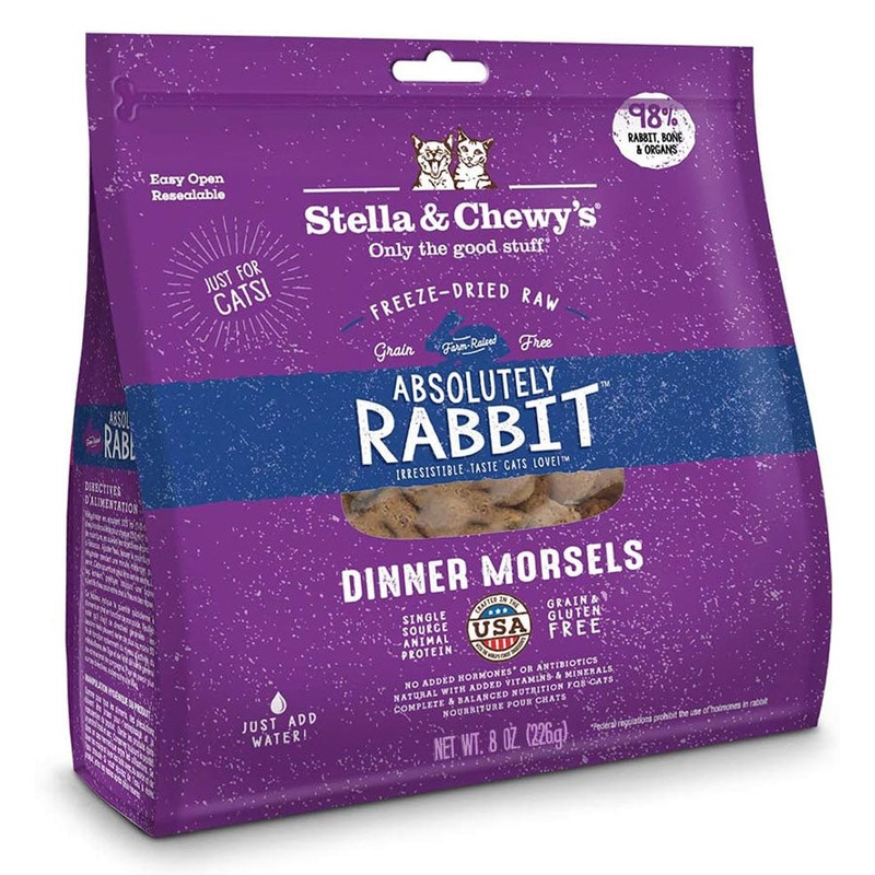 Stella & Chewys Freeze Dried Rabbit For Cats, 9oz