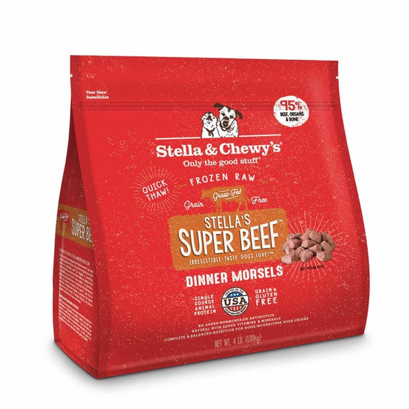 Stella & Chewys Frozen Beef Morsels, 4lbs