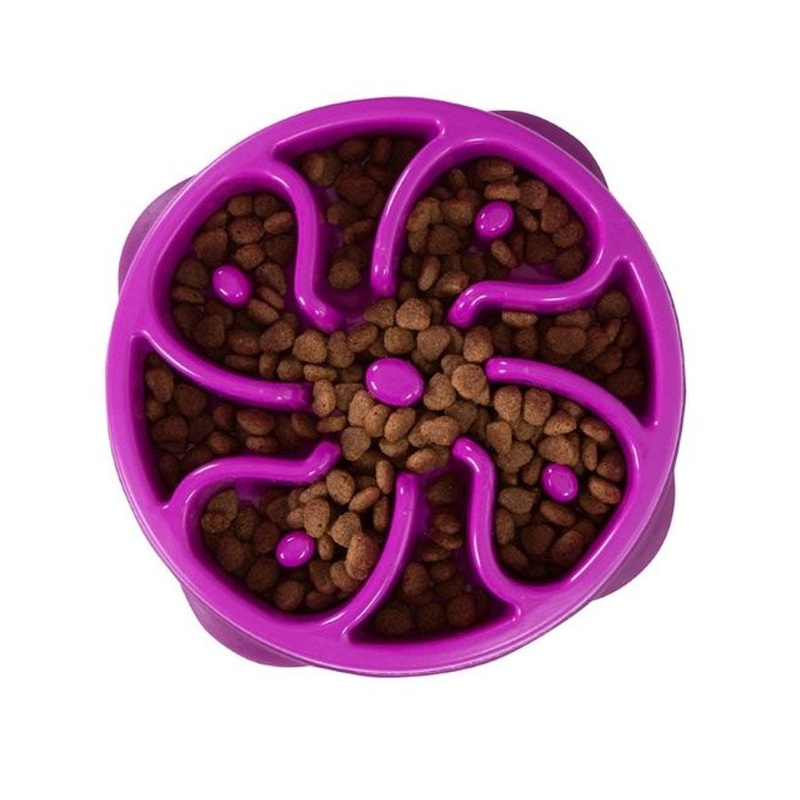 Outward Hound Fun Feeder Slo Bowl Purple