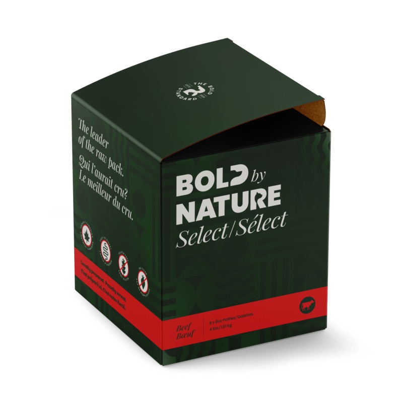 Bold By Nature Select Raw Beef for Dogs - Patties - 4lb