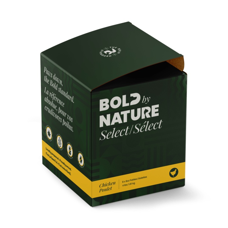Bold By Nature Select Raw Chicken for Dogs - Patties - 4lb