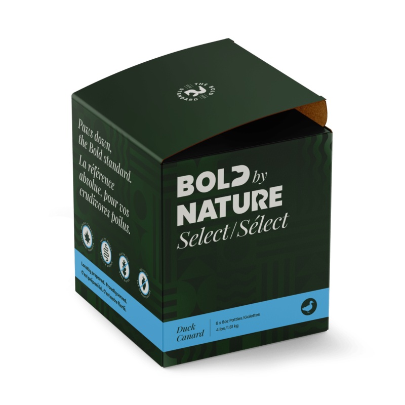 Bold By Nature Select Raw Duck for Dogs - Patties - 4lb