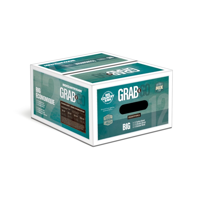 Big Country Raw Grab N Go Big Raw Frozen Dog Food - 12lb