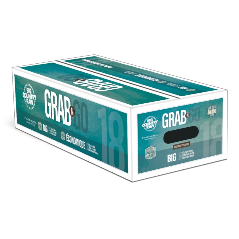 Big Country Raw Grab N Go Big Raw Frozen Dog Food - 18lb