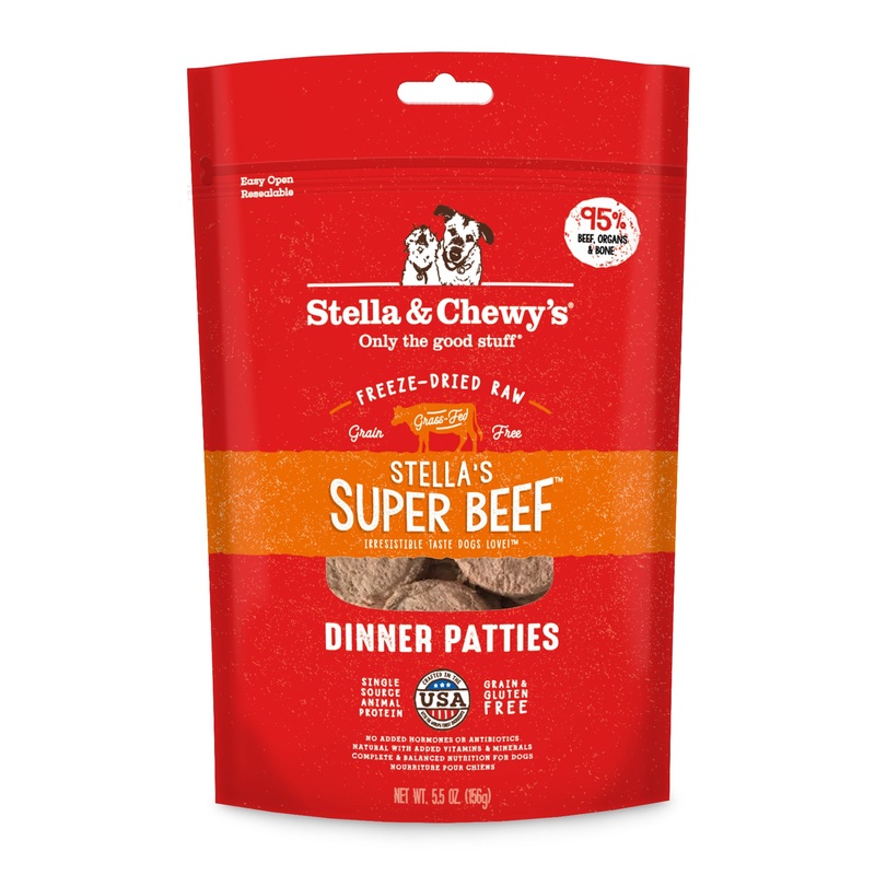 Stella & Chewys Beef Freeze-Dried Raw Dinner Patties Dog Food