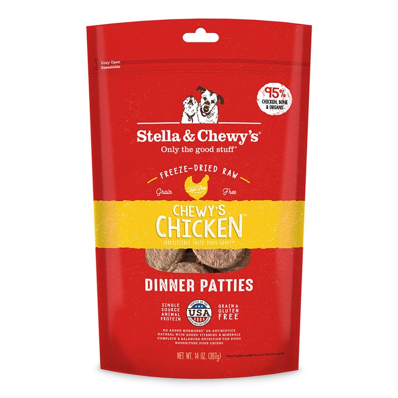 Stella & Chewys Chicken Freeze-Dried Raw Dinner Patties Dog Food