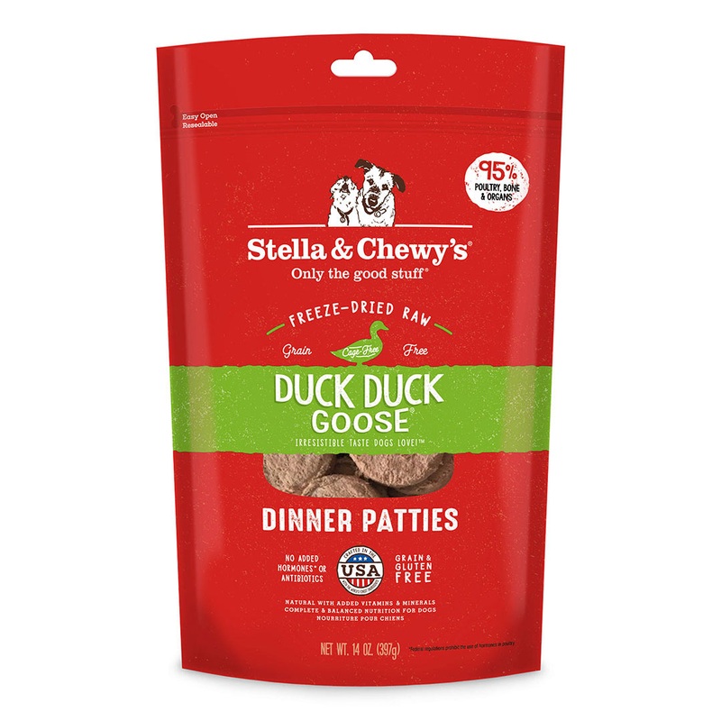Stella & Chewys Duck Duck Goose Freeze-Dried Raw Dinner Patties Dog Food