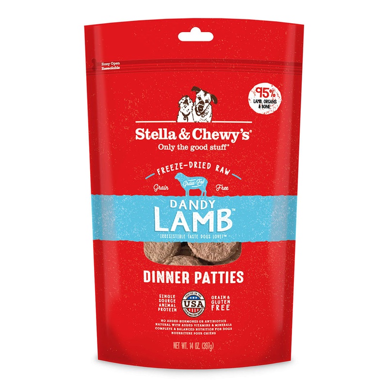Stella & Chewys Lamb Freeze-Dried Raw Dinner Patties Dog Food