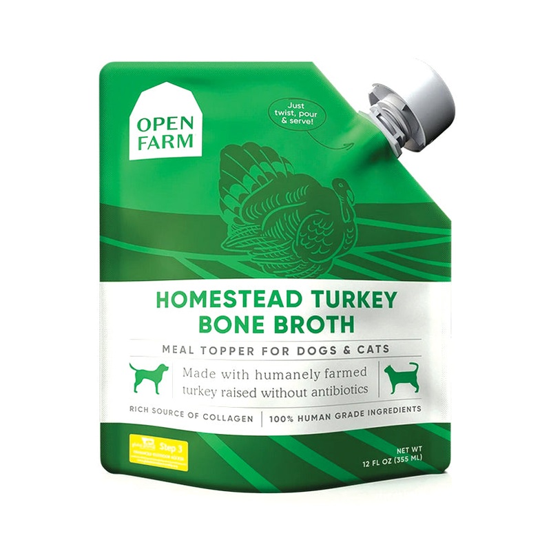 Open Farm Turkey Bone Broth for Dogs & Cats