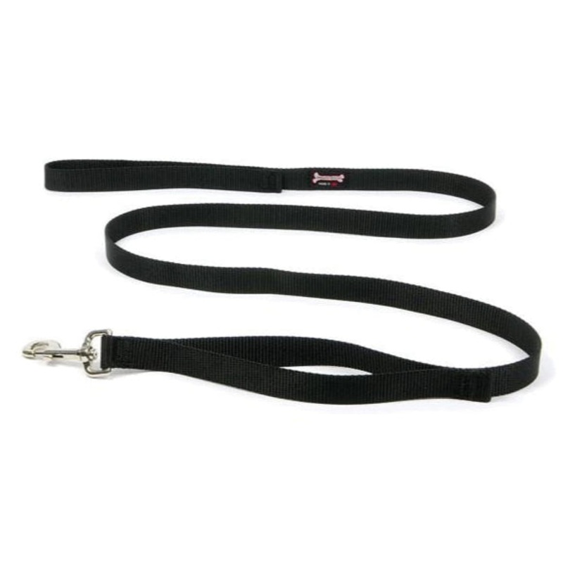 Smoochy Poochy Black Nylon Leash for Dogs