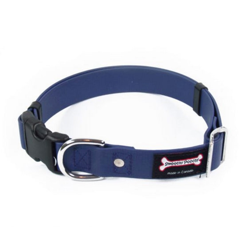 Smoochy Poochy Navy Polyvinyl Collar for Dogs