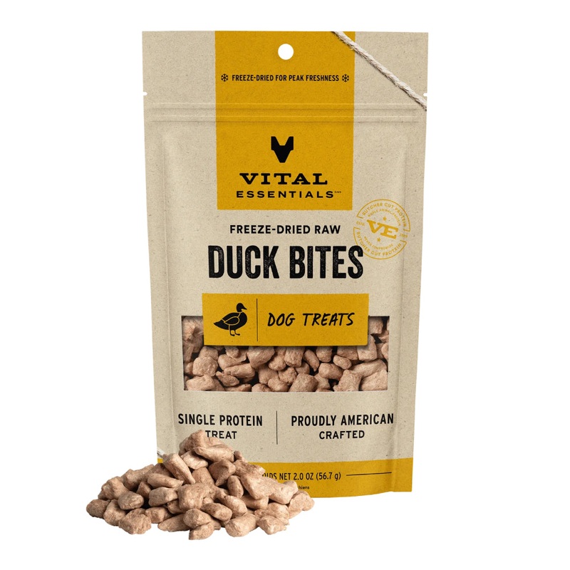 Vital Essentials Duck Bites Freeze-Dried Dog Treats