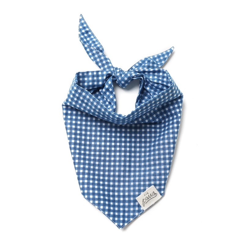 The Paws Blue Gingham Bandana for Dogs