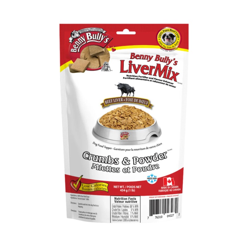 Benny Bully's Beef Liver Mixed Crumbs and Powder - 1 lb