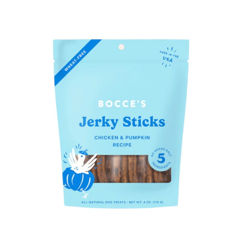 Bocce's Bakery Grazers Chicken and Pumpkin Jerky Sticks - 4 oz