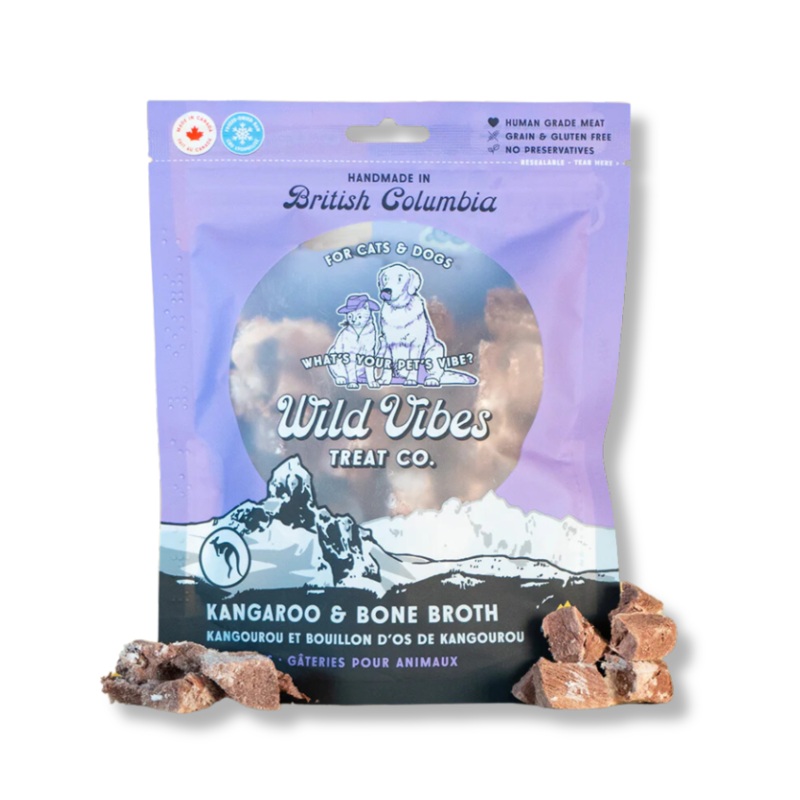 Wild Vibes Treat Co. Kangaroo and Bone Broth Treats - 58 g