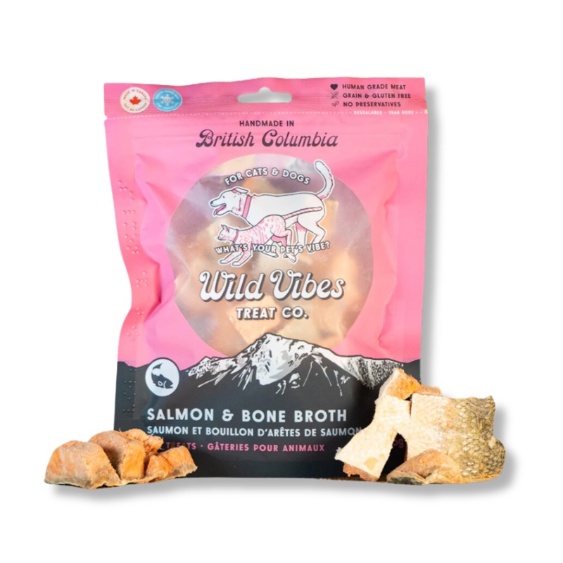Wild Vibes Treat Co. Salmon and Bone Broth - 75 g