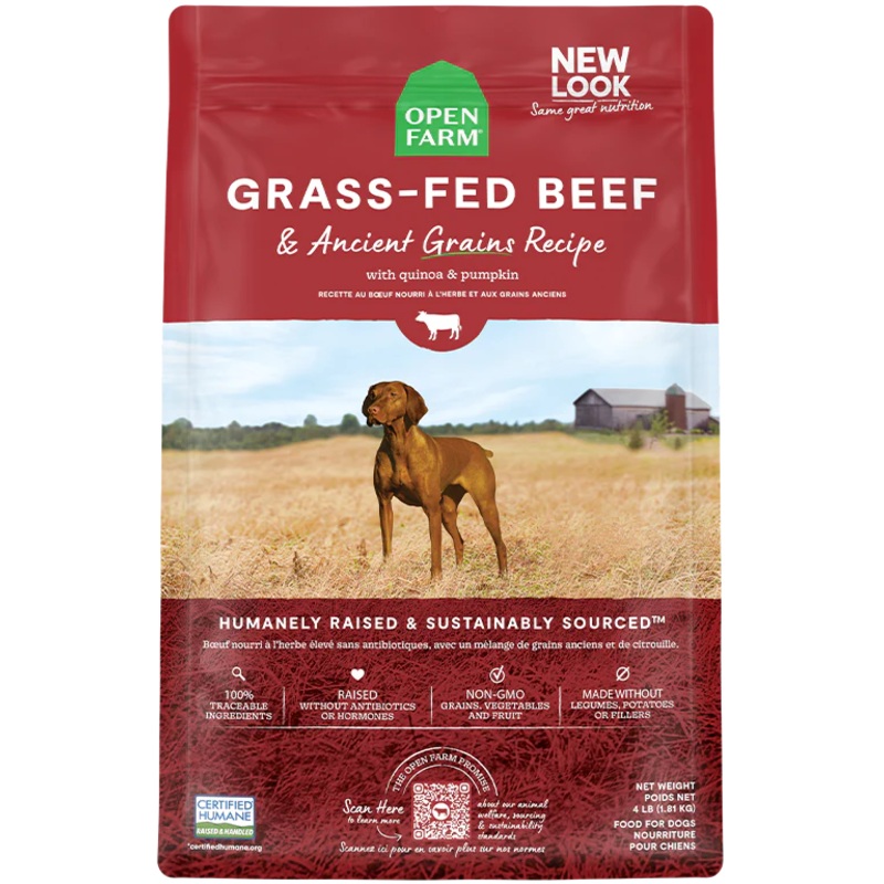 Open Farm Grass-Fed Beef and Ancient Grains - 22 lbs