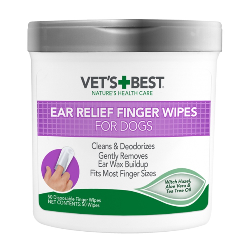 Vet's Best Ear Relief Finger Wipes - 50 Count