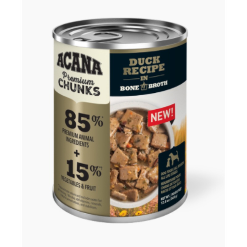 Acana Premium Chunks - Duck Recipe in Bone Broth Canned Dog Food (12.8oz/363g)