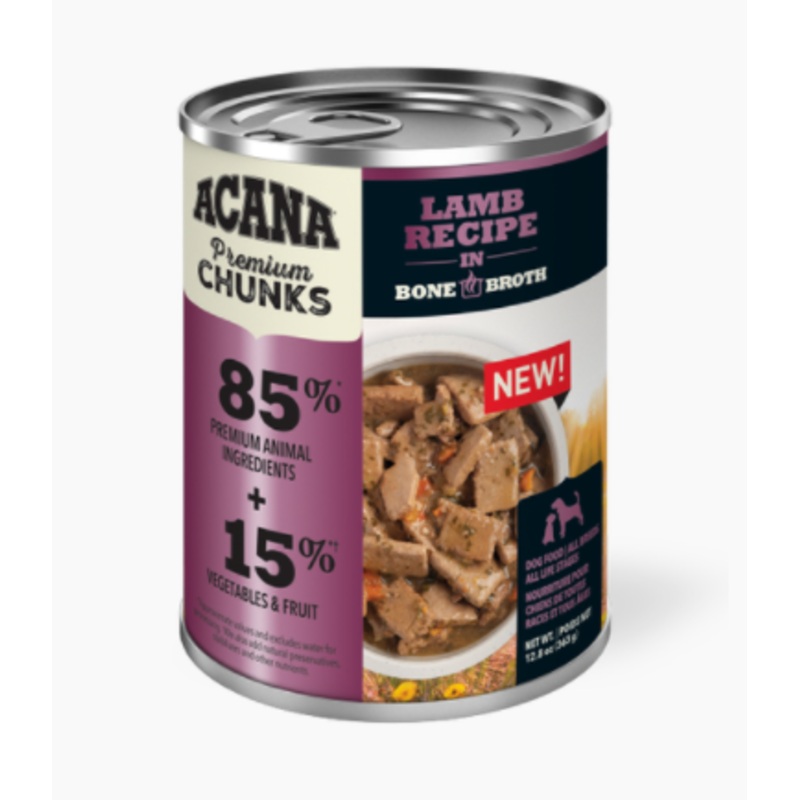 Acana Premium Chunks - Lamb Recipe in Bone Broth Canned Dog Food (12.8oz/363g)