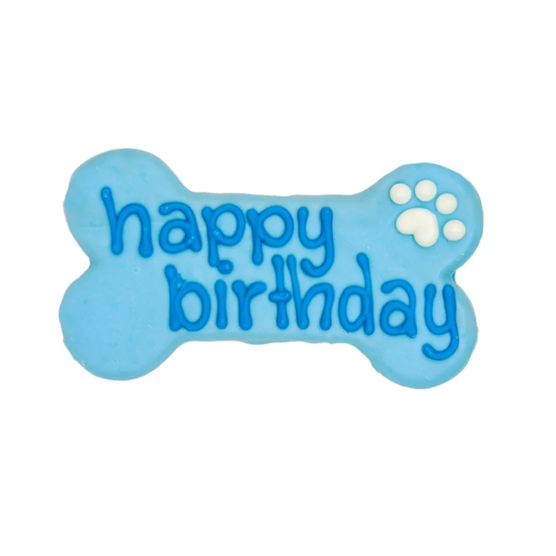 Bosco & Roxy's Happy Birthday Bone - Blue (6")