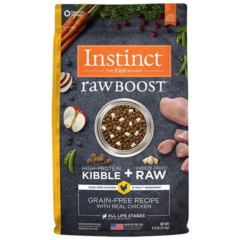 Instinct RAWBOOST Real Chicken GF Dog Food (9.52kg/21lb)