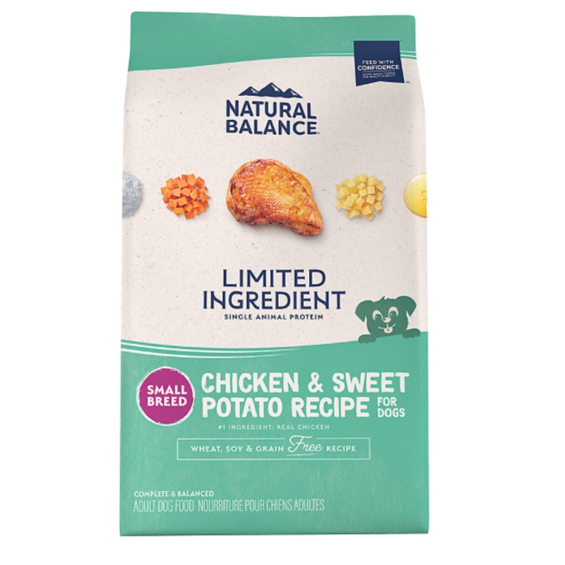 Natural Balance L.I.D. Sweet Potato & Chicken Small Breed Bites GF Dog Food (1.81kg/4lb)
