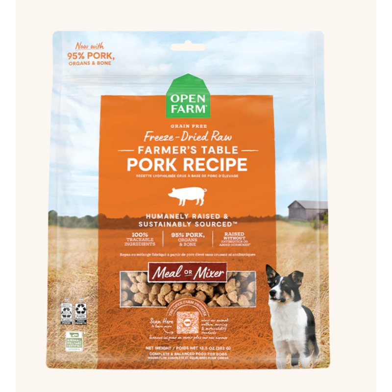 Open Farm Dog Freeze-Dried Raw Farmer's Table Pork Dog Food