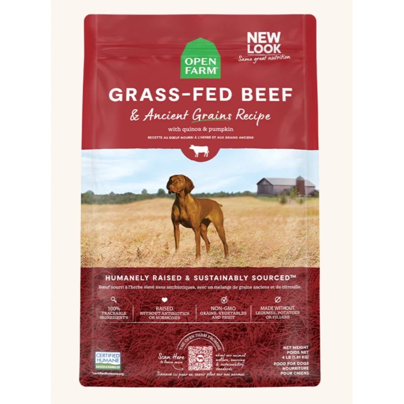 Open Farm Grass-fed Beef & Ancient Grains Dog Food