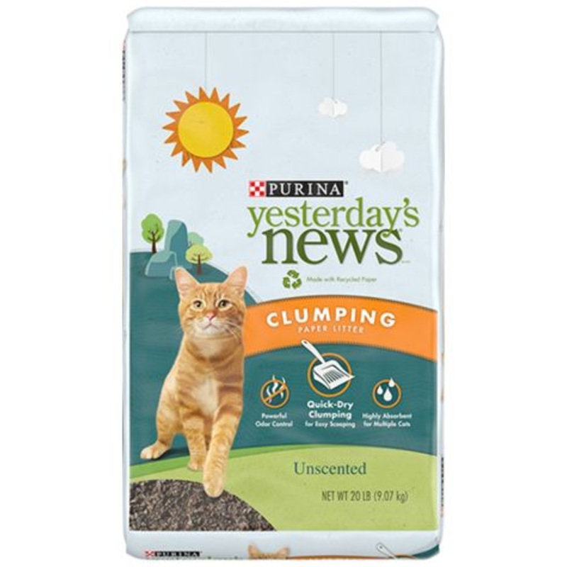 Yesterday's News Unscented Clumping Cat Litter (9.07kg/20lb)